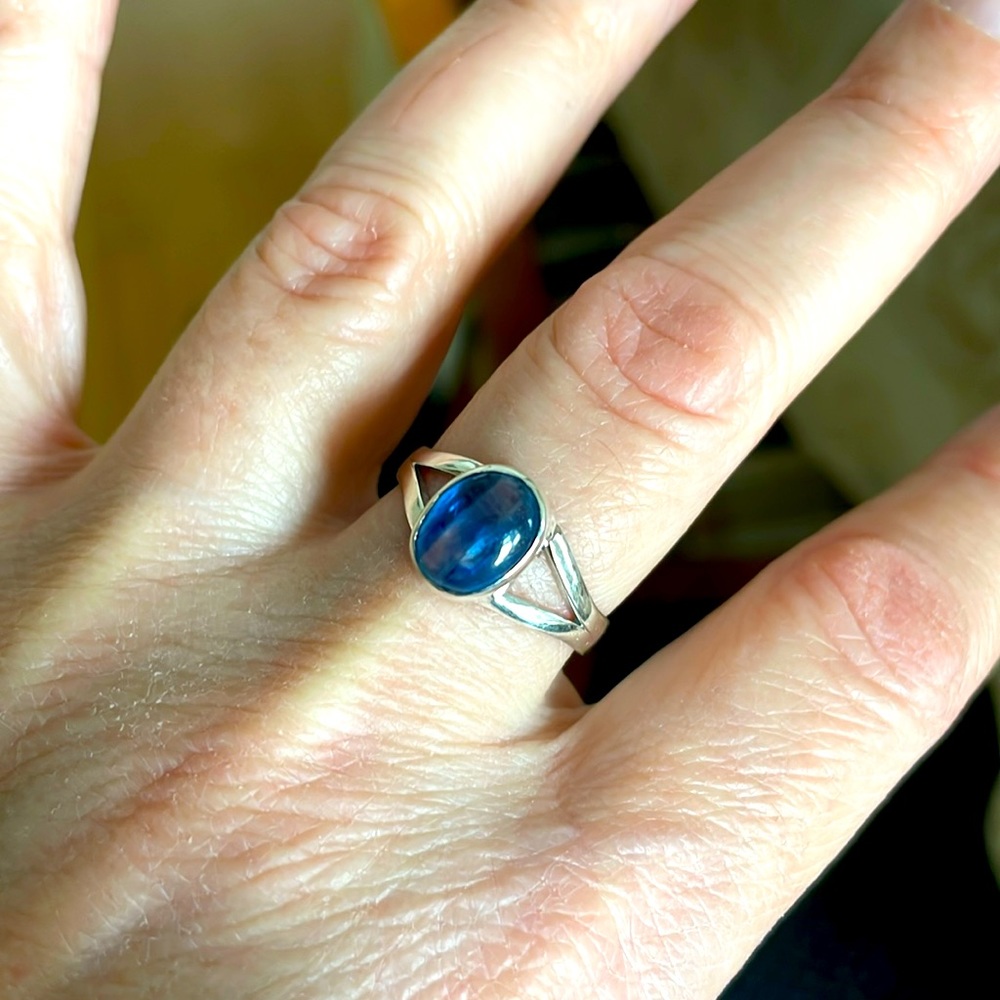 Sterling Silver Kyanite Ring 925 Stamped SZ 8💙💙